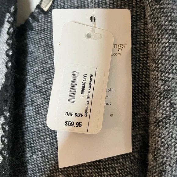 Soft Surroundings Whistler Poncho wrap cape black - Picture 5 of 6